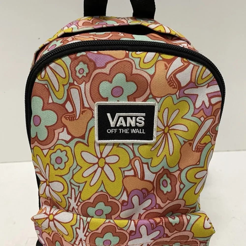 Vans Off The Wall “Bounds” Floral Tropical Small Backpack 12” Retro 70’s Flower